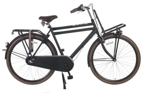 informeel focus gespannen Popal Daily Dutch Basic+ Herenfiets 28 inch Mat Zwart - 3 versnellingen