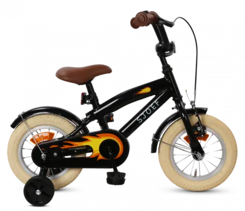 hanger Offer alledaags SJOEF Cruise Jongensfiets 12 inch - Zwart