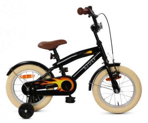 Tot ziens galerij Bevestigen SJOEF Cruise Jongensfiets 14 inch - Zwart