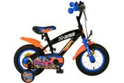 Hot Wheels Kinderfiets - Jongens - 12 inch - Zwart Oranje Blauw - Twee handremmen