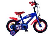 Turbo Crew Kinderfiets - Jongens - 12 inch - Blauw Rood - Twee handremmen