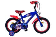 Turbo Crew Kinderfiets - Jongens - 14 inch - Blauw Rood - Twee handremmen