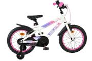 Volare Lily Kinderfiets - Meisjes - 16 inch - Wit Roze Paars - Twee Handremmen