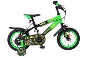 Volare Strike Kinderfiets - Jongens - 12 inch - Zwart Groen - Twee Handremmen