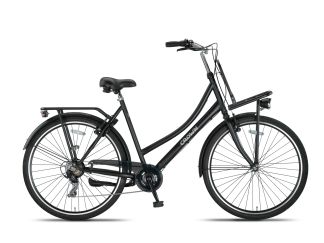 Crown Berlin 28inch 57cm Transportfiets 7spd. Mat Zwart **MOET NOG BINNEN KOMEN**