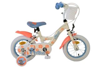 Koala Kinderfiets - Meisjes - 12 inch - Twee handremmen - Crème Koraal Blauw