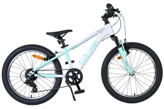 Volare Boost Kinderfiets - 20 inch - 7 Speed - Wit/Mintgroen