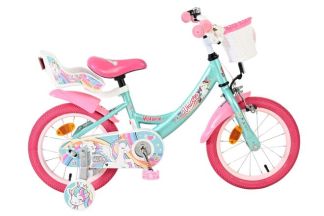Volare Unicorn Kinderfiets - Meisjes - 14 inch - Groen