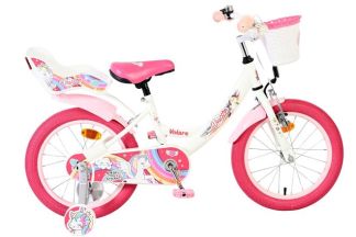 Volare Unicorn Kinderfiets - Meisjes - 16 inch - Wit