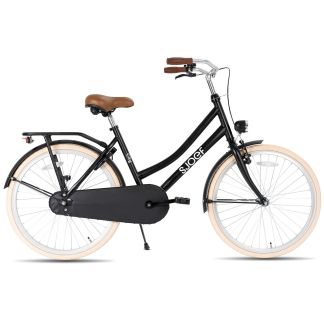 SJOEF City Meisjesfiets 24 inch - Mat Zwart