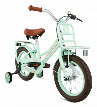 SuperSuper Cooper Bamboo Meisjesfiets 14 inch - Pistache groen