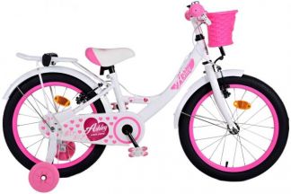 Volare Ashley Kinderfiets - Meisjes - 18 inch - Wit - Twee handremmen