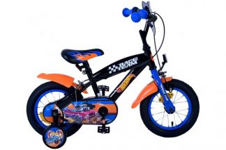 Hot Wheels Kinderfiets - Jongens - 12 inch - Zwart Oranje Blauw - Twee handremmen