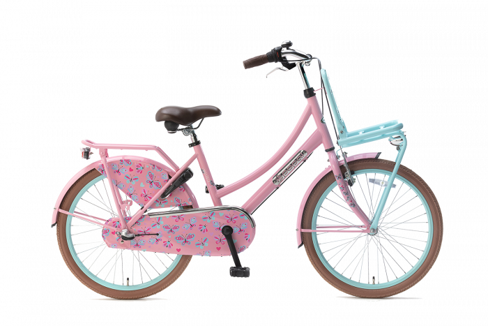 Meer dan wat dan ook Gemaakt van Arashigaoka Popal Daily Dutch Basic+ Meisjesfiets 22 inch - Mint Roze