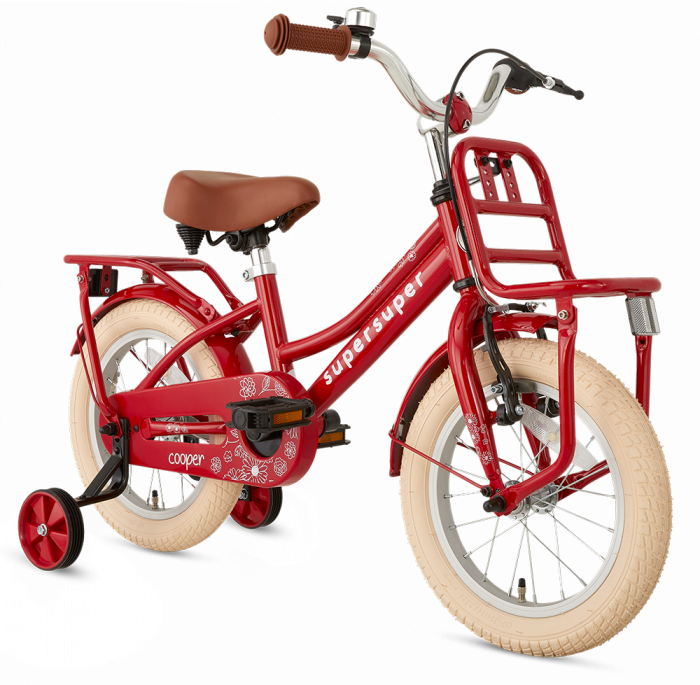 muis Openbaren naar voren gebracht SuperSuper Cooper Meisjesfiets 14 inch - Rood