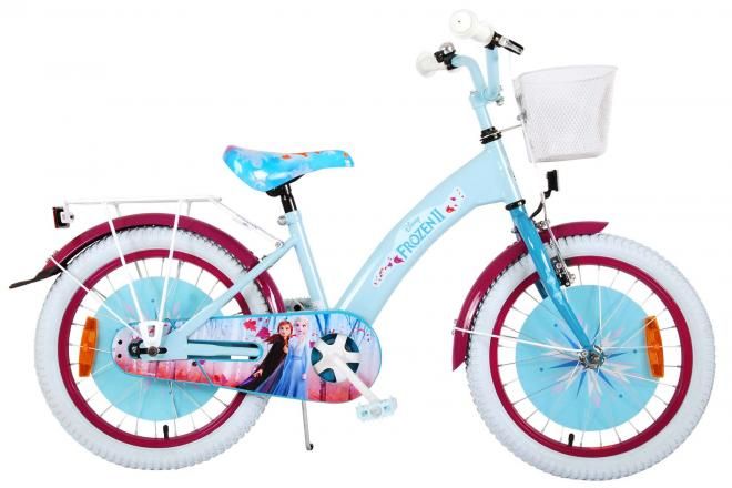 Disney Frozen 2 Kinderfiets Meisjes 18 inch Blauw Paars 95 afgemonteerd