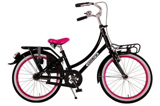 Volare Classic Oma Kinderfiets - Meisjes - 20 inch - Zwart met glitters