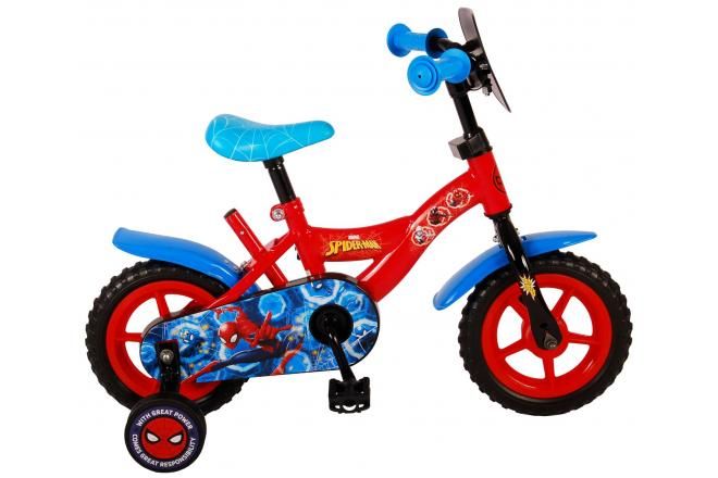 Spider Man Kinderfiets 10 inch Rood Blauw