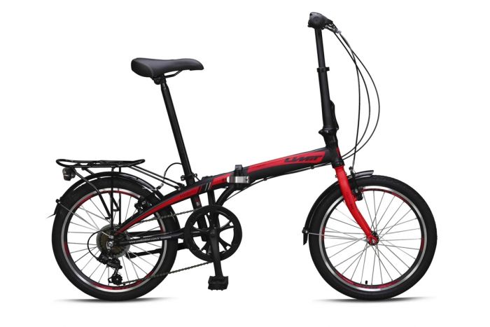 20 inch Altec Vouwfiets Aluminium 6V – Zwart/Rood