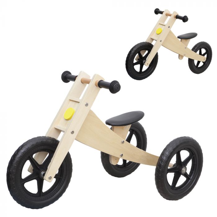 Houten Driewieler Loopfiets 2 in 1