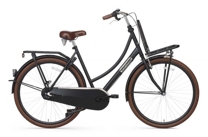 Popal Daily Dutch 28 inch Mat Zwart - 3 versnellingen