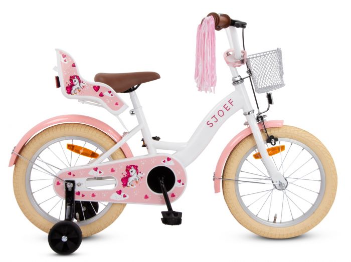 Waden vonnis motief SJOEF Dolly Meisjesfiets 16 inch - Wit