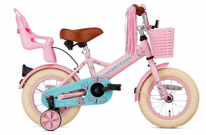 SuperSuper Little Miss Meisjesfiets 12 inch - Roze