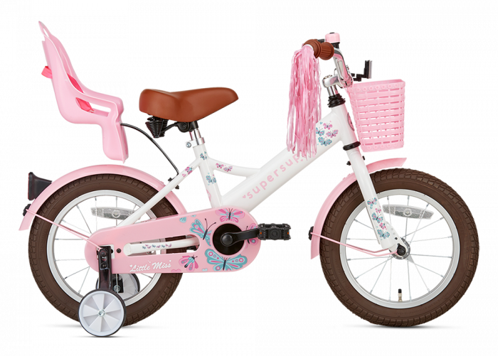 roestvrij offset Machu Picchu SuperSuper Little Miss Meisjesfiets 14 inch - Wit