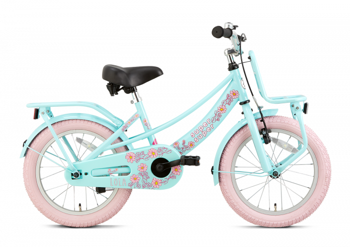 teller Bereiken Geboorteplaats SuperSuper Lola Meisjesfiets 16 inch - Mint/Roze